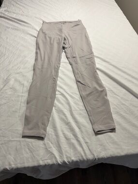 Lululemon Light Gray High-Waist Leggings